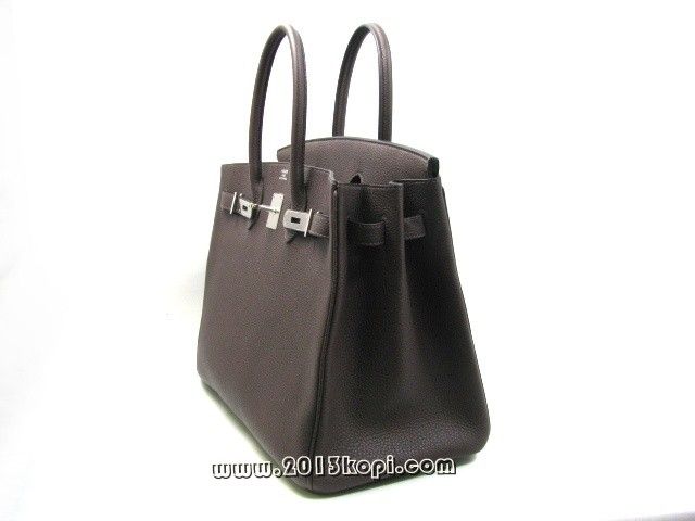 エルメス バーキン35トリヨンクレマンス/ショコラ 金具 シルバー 2104100786470