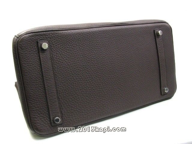 エルメス バーキン35トリヨンクレマンス/ショコラ 金具 シルバー 2104100786470