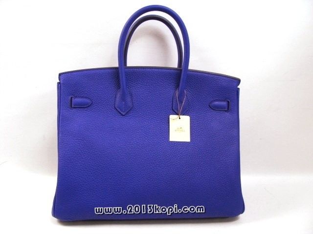 エルメス バーキン35トリヨンクレマンス/ブルーエレクトリック 金具 ゴールド 2104100760890