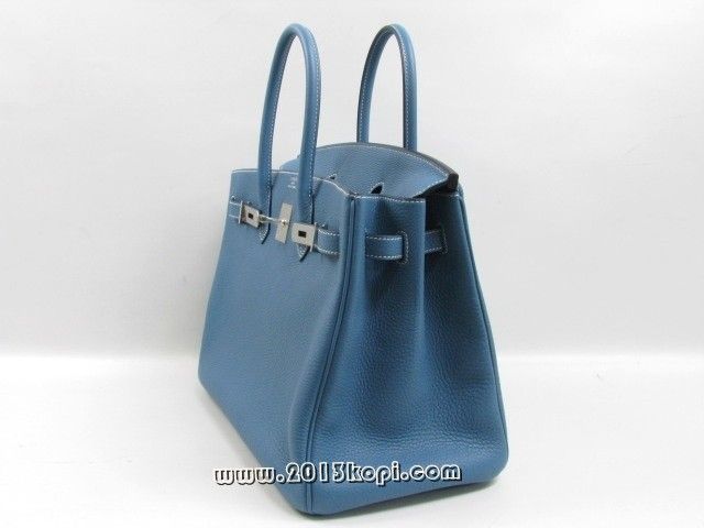 エルメス バーキン35トリヨンクレマンス/ブルージーン 金具 シルバー 2104100680907