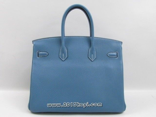 エルメス バーキン35トリヨンクレマンス/ブルージーン 金具 シルバー 2104100680907