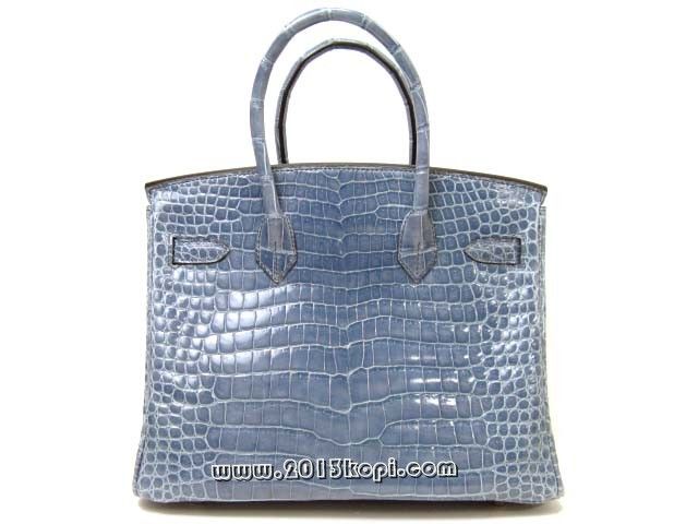 エルメス バーキン30クロコダイルポロサス/ブルージーンhe343a