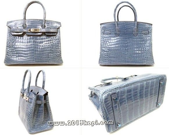 エルメス バーキン30クロコダイルポロサス/ブルージーンhe343a