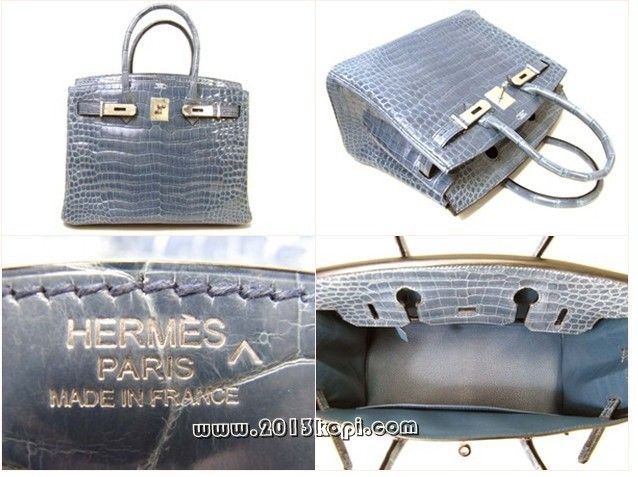 エルメス バーキン30クロコダイルポロサス/ブルージーンhe343a