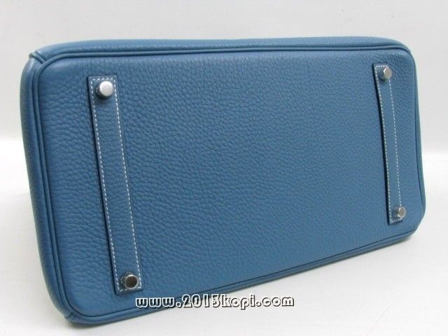 エルメス バーキン35トリヨンクレマンス/ブルージーン 金具 シルバー 2104100680907
