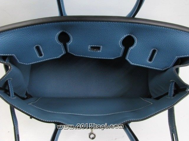 エルメス バーキン35トリヨンクレマンス/ブルージーン 金具 シルバー 2104100680907