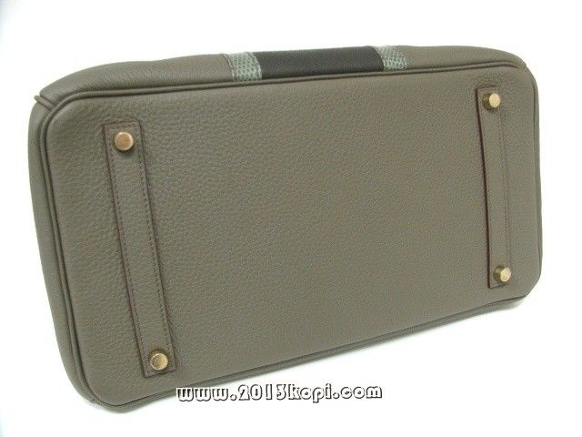 国内発送エルメスコピー バーキン35クラブトリヨンクレマンス/リザード/グラファイト×エタン×グリ  2106500161673