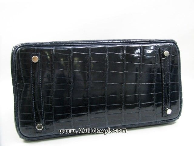 エルメスバーキン30クロコダイルニロティカス/ブルーアビス（金具：シルバー）2104100660121