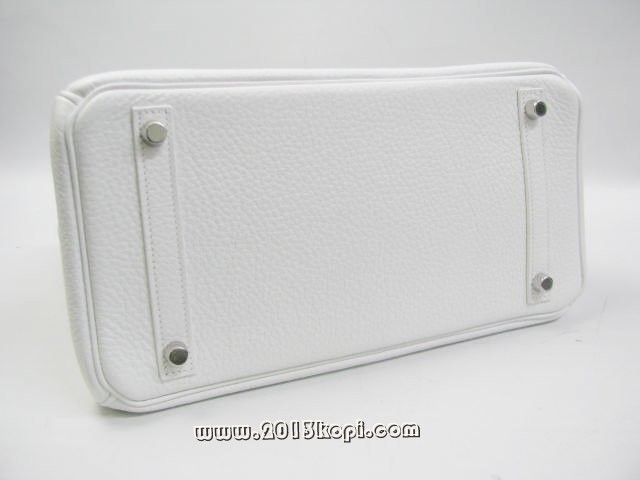 エルメス バーキン30トリヨンクレマンス/ホワイト 金具 シルバー hms150