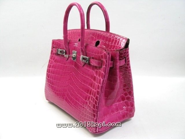 エルメスバーキン25クロコダイルニロティカス/フューシャピンク（金具：シルバー） 2104100780751