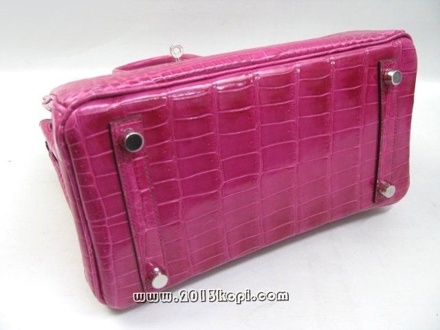 エルメスバーキン25クロコダイルニロティカス/フューシャピンク（金具：シルバー） 2104100780751