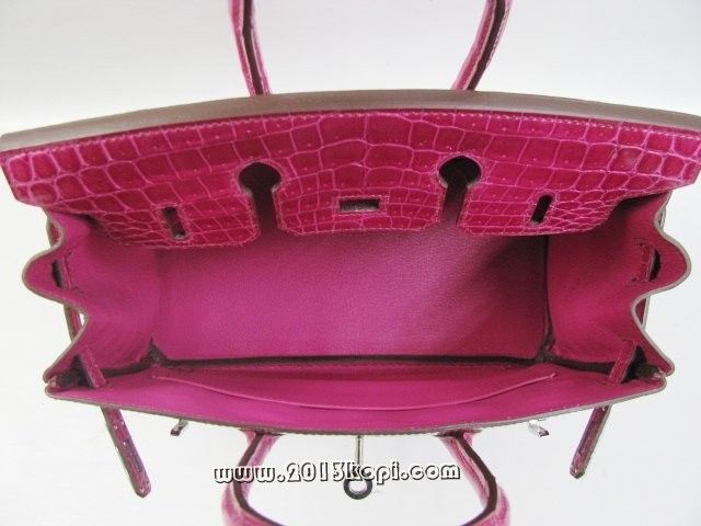エルメスバーキン25クロコダイルニロティカス/フューシャピンク（金具：シルバー） 2104100780751