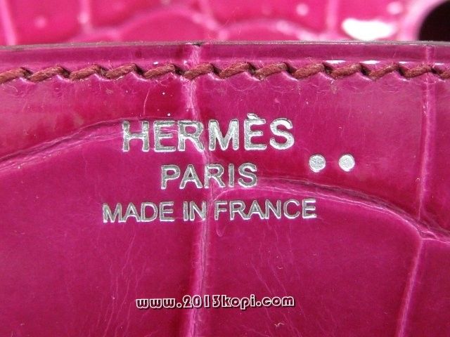 エルメスバーキン25クロコダイルニロティカス/フューシャピンク（金具：シルバー） 2104100780751