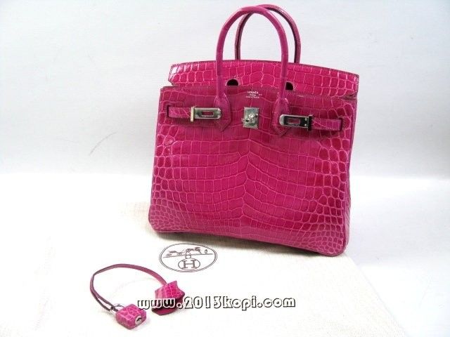 エルメスバーキン25クロコダイルニロティカス/フューシャピンク（金具：シルバー） 2104100780751