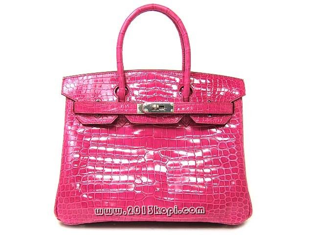 エルメス バーキン30クロコダイルポロサス/フューシャピンク 2104100174642