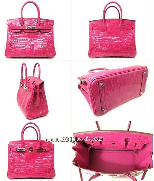 エルメス バーキン30クロコダイルポロサス/フューシャピンク 2104100174642
