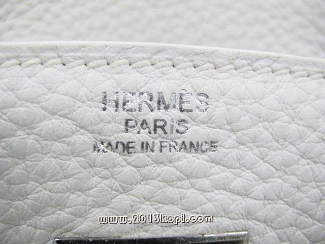 エルメス バーキン30トリヨンクレマンス/ホワイト 金具 シルバー hms150