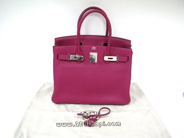 エルメス バーキン30トリヨンクレマンス/トスカ 金具 シルバー hms132