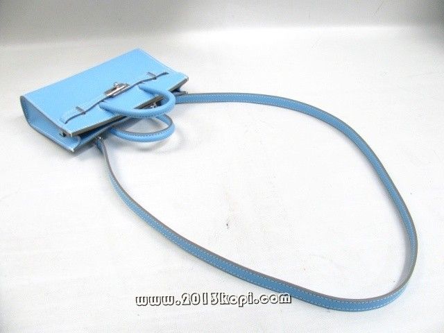 エルメス タイニーバーキンヴォーエプソン/セレステ 金具：シルバー 2105300147177