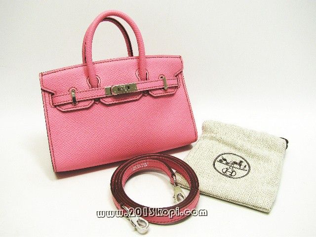 エルメス タイニーバーキンヴォーエプソン/ピンク 金具：シルバー  2106800033397