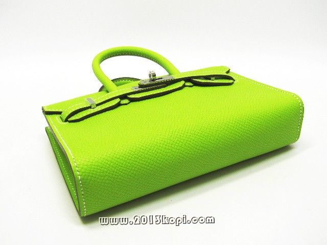 エルメス タイニーバーキンヴォーエプソン/キウイ 金具：シルバー 2106800033427