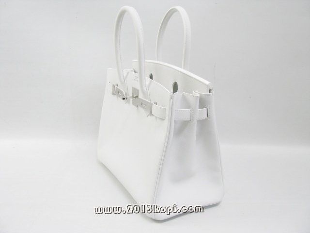 エルメス バーキン30ヴォーエプソン/ホワイト シルバー金具 hms139
