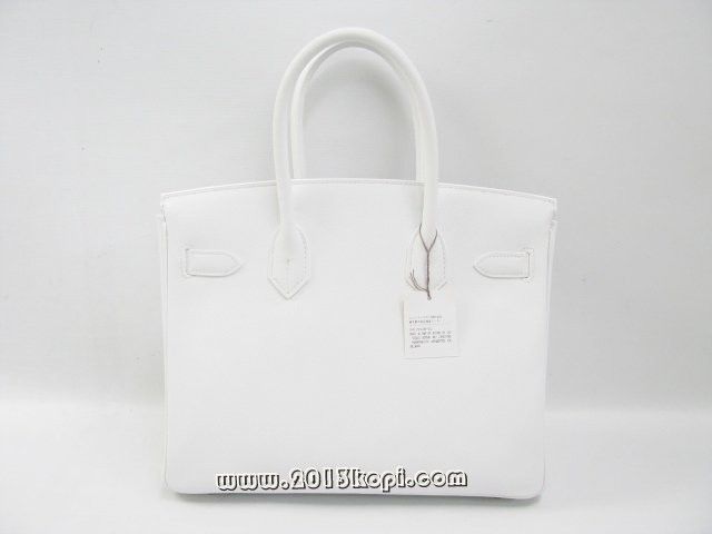 エルメス バーキン30ヴォーエプソン/ホワイト シルバー金具 hms139