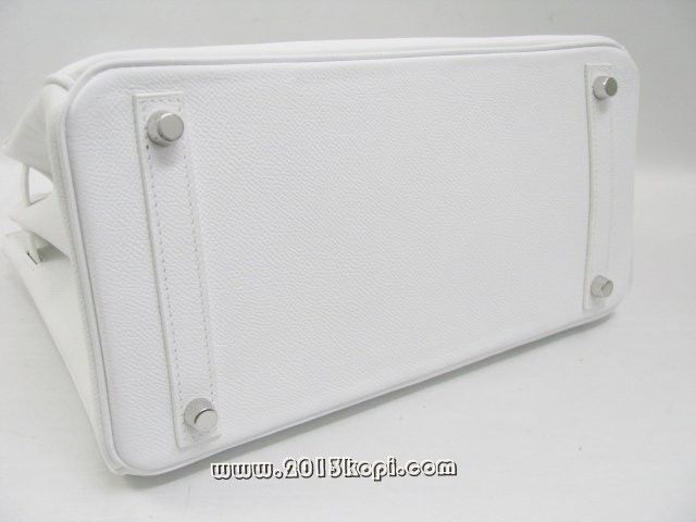 エルメス バーキン30ヴォーエプソン/ホワイト シルバー金具 hms139
