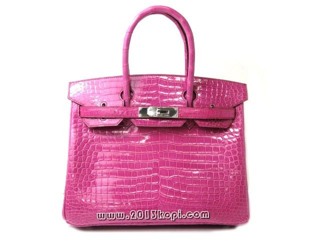 エルメス バーキン30クロコダイルポロサス/フューシャピンク hms137