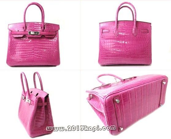 エルメス バーキン30クロコダイルポロサス/フューシャピンク hms137