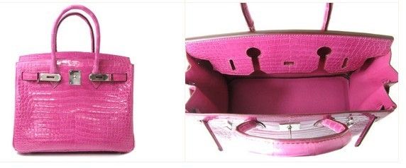 エルメス バーキン30クロコダイルポロサス/フューシャピンク hms137