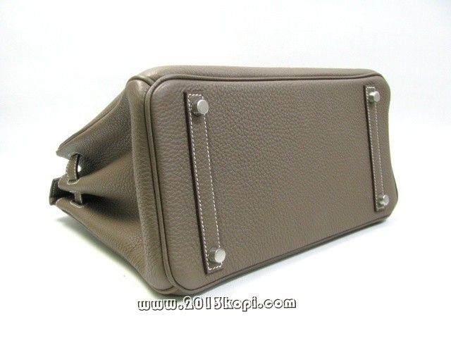 エルメス バーキン30トリヨンクレマンス/エトゥープ 金具 シルバー hms134