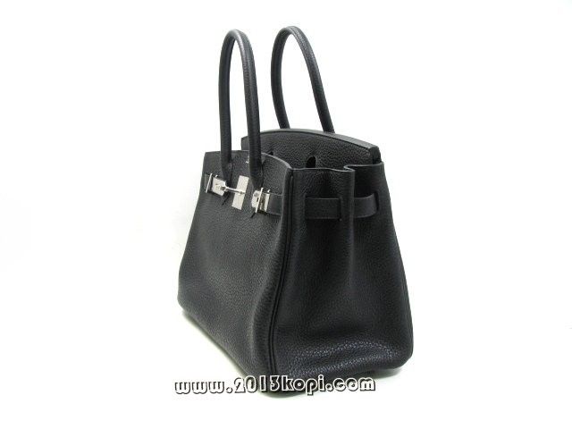 国内発送エルメスコピー バーキン30トリヨンクレマンス/ブラック シルバー金具 hms152