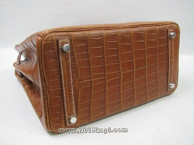 国内発送エルメスコピー バーキン30クロコダイルニロティカスマット/フォーブ シルバー金具 hms190