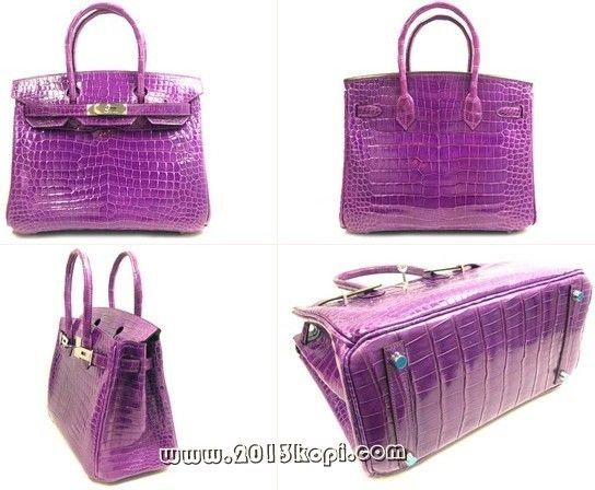 エルメス バーキン30クロコダイルポロサス/バイオレット hms149