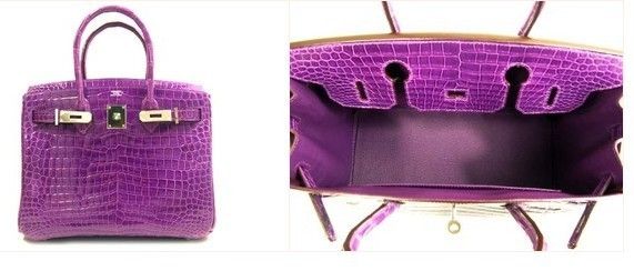 エルメス バーキン30クロコダイルポロサス/バイオレット hms149