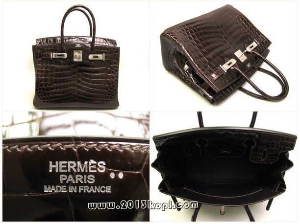 エルメス バーキン30クロコダイルニロティカス/コカオン hms146