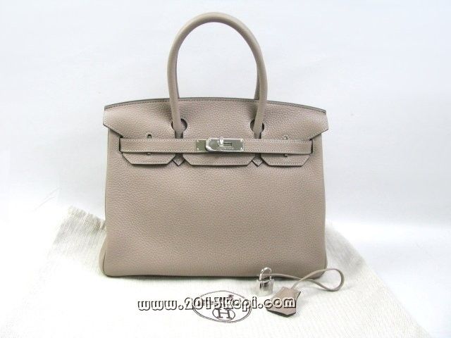 エルメス バーキン30トリヨンクレマンス/トゥルティエールグレー 金具 シルバー hms163