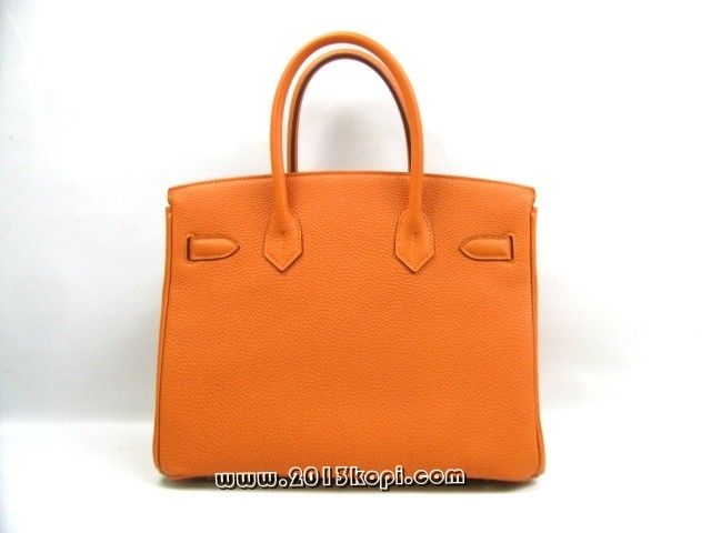 エルメス バーキン30トゴ/オレンジ 金具 シルバー hms159