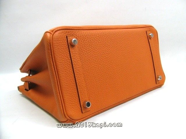 エルメス バーキン30トゴ/オレンジ 金具 シルバー hms159