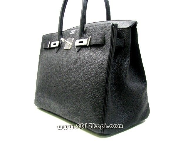エルメス バーキン35トリヨンクレマンス/ブラック 金具 シルバー 2104100790521