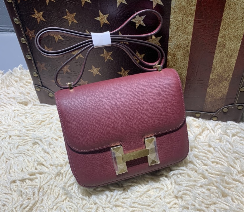 エルメス　HERMES　Constancemini　コンスタンスミニ　　レディース　バッグ　ショルダーバッグ　肩掛けバッグ　10色在庫　シルバー/ゴールド金具　エプソン - 画像 9