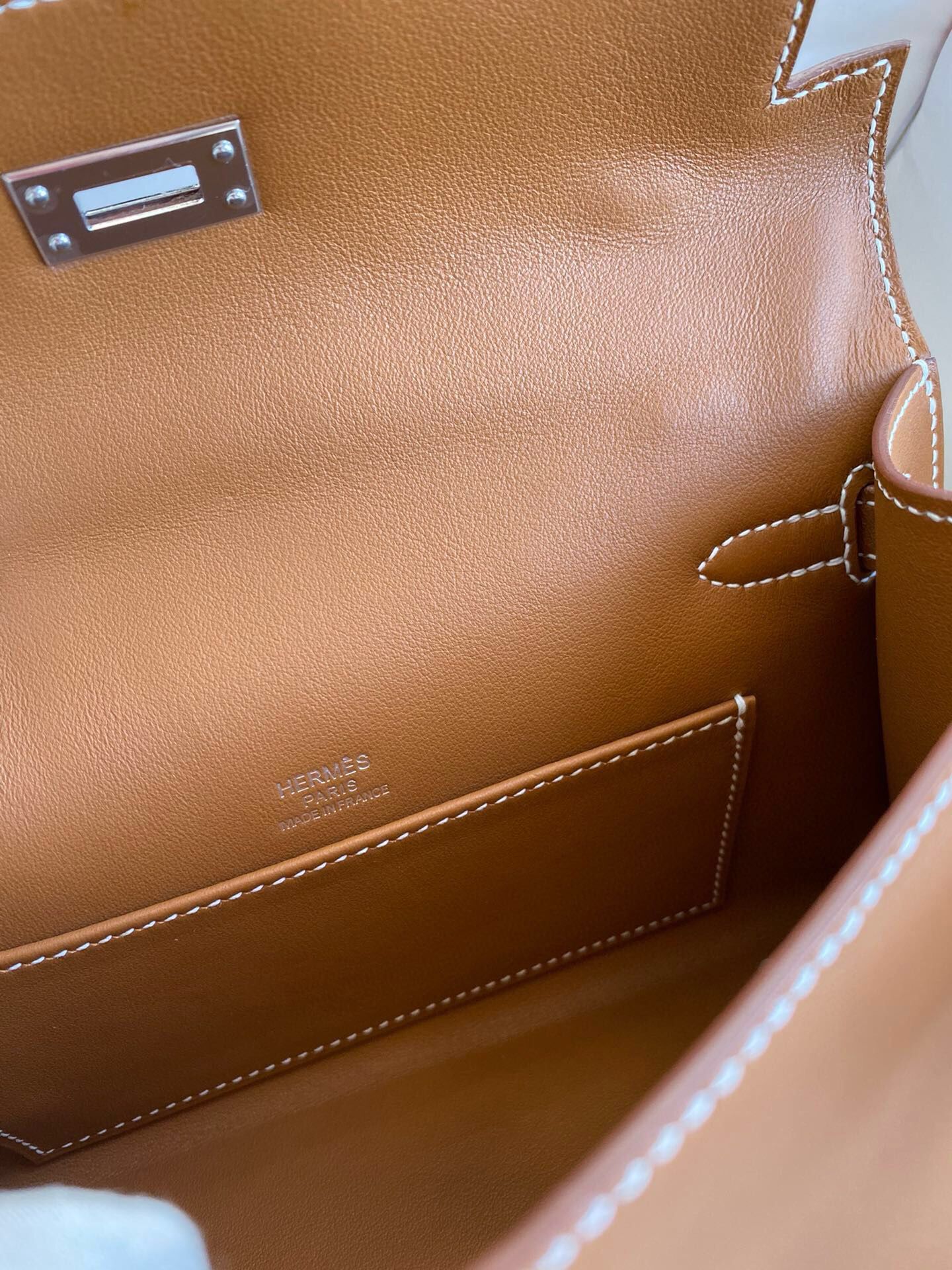 ハーフ手縫い　HERMES　エルメス　ポシェットケリー　スイフト　ミニバッグ　レディース　ハンドバッグ　クラッチバッグ　牛革 - 画像 25