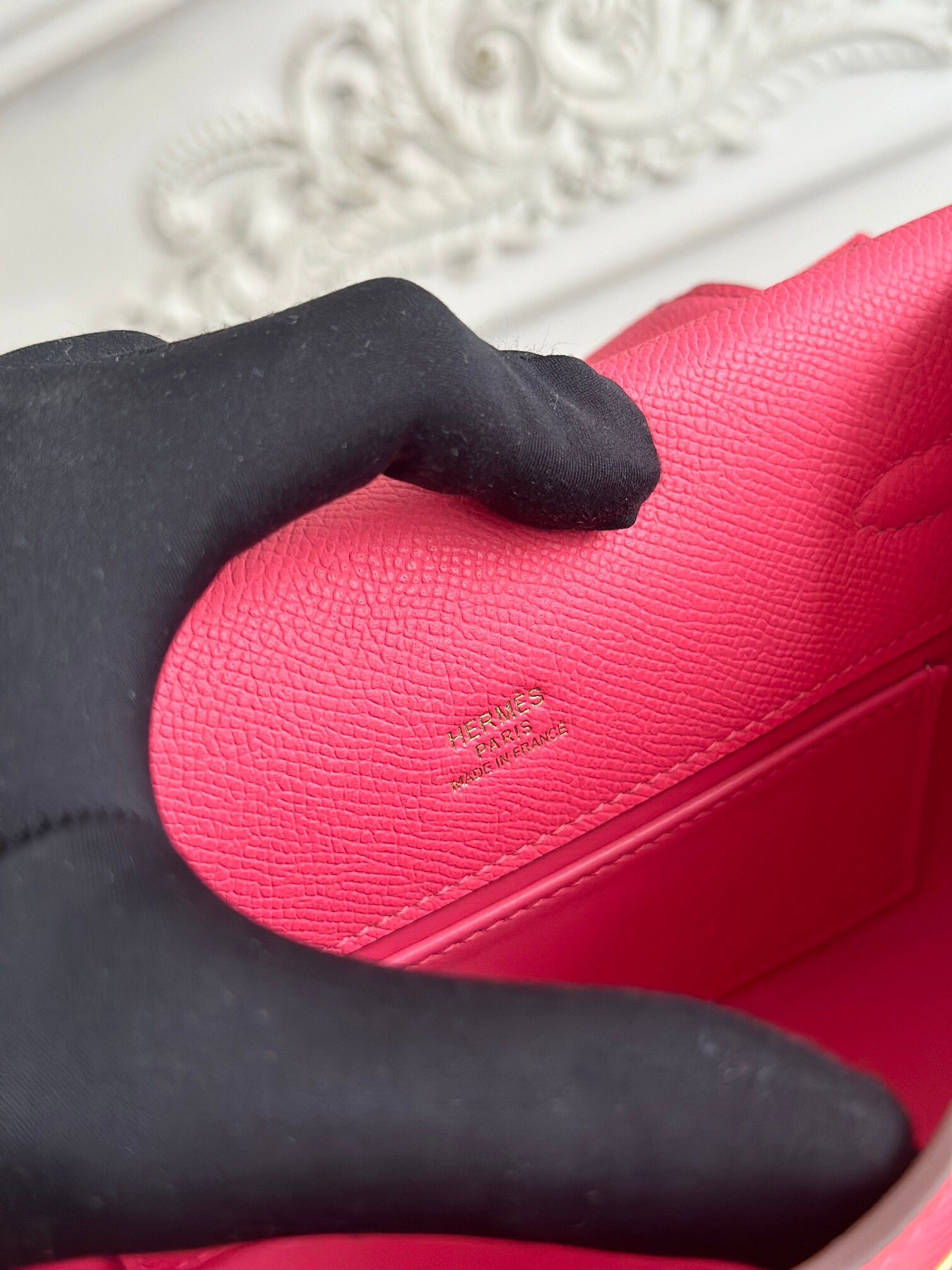 ハーフ手縫い　HERMES　エルメス　ポシェットケリー　エプソン　ミニバッグ　レディース　ハンドバッグ　クラッチバッグ　牛革 - 画像 20