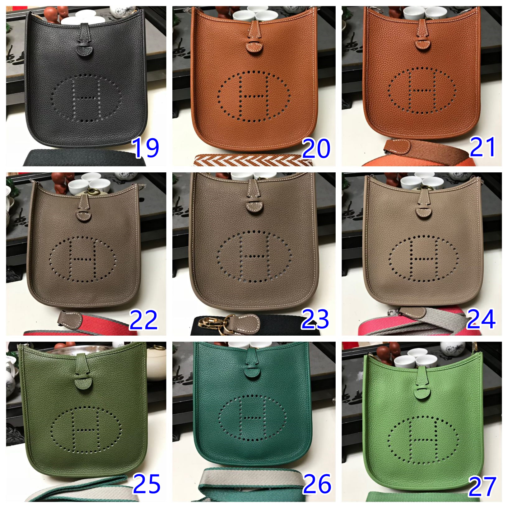 エルメスハーフ手縫いEvelyne Mini エルメスエブリンミニ TPM 16 Hermes 豊富な在庫 シルバー/ゴールド金具 ショルダーバッグ アマゾン?ジグザグ ミニショルダー 33色 - 画像 3