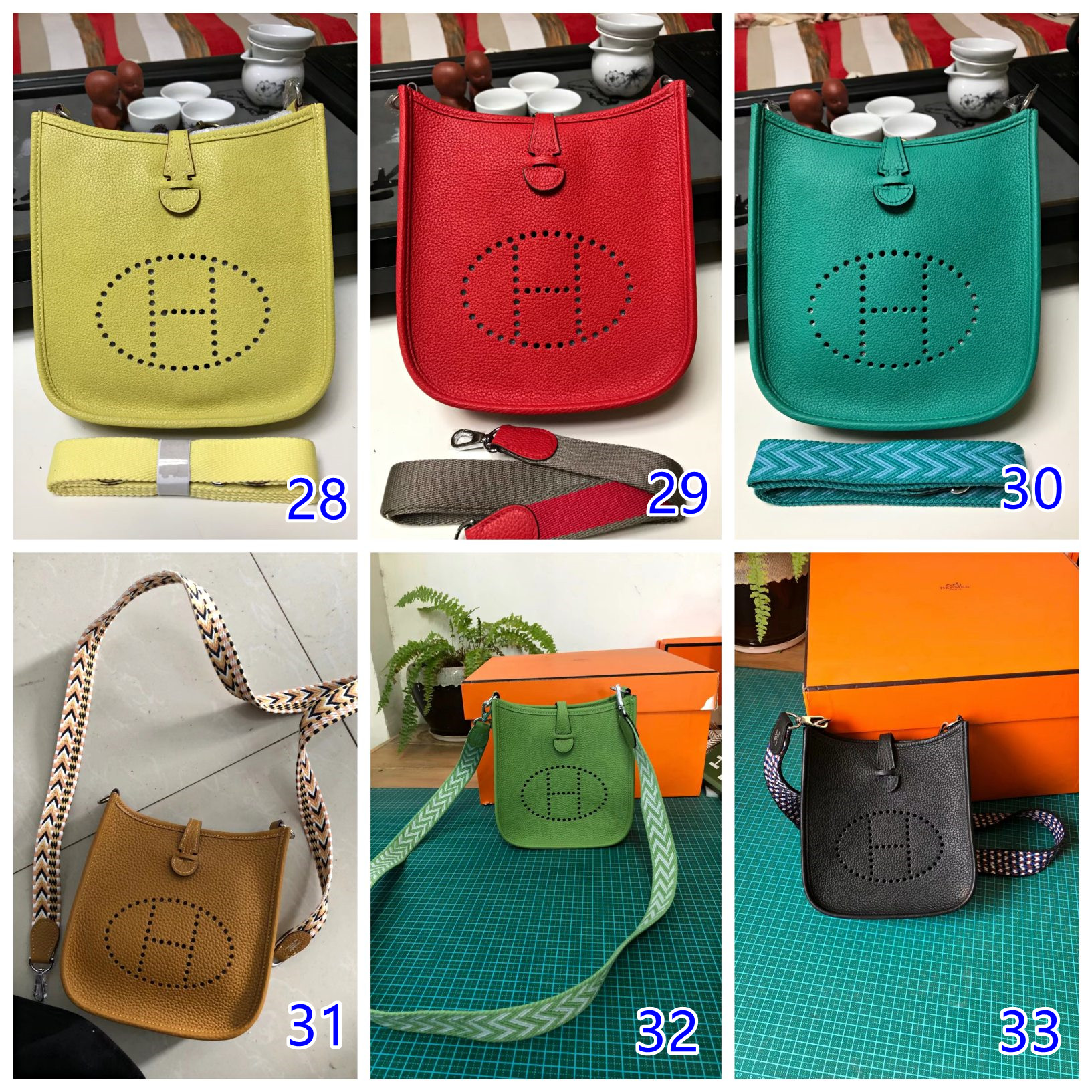 エルメスハーフ手縫いEvelyne Mini エルメスエブリンミニ TPM 16 Hermes 豊富な在庫 シルバー/ゴールド金具 ショルダーバッグ アマゾン?ジグザグ ミニショルダー 33色 - 画像 4
