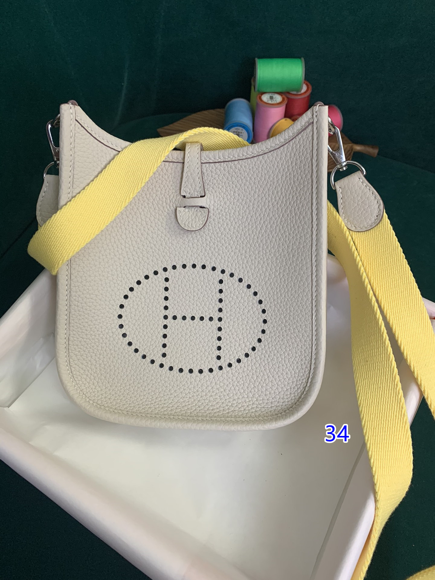 エルメスハーフ手縫いEvelyne Mini エルメスエブリンミニ TPM 16 Hermes 豊富な在庫 シルバー/ゴールド金具 ショルダーバッグ アマゾン?ジグザグ ミニショルダー 33色 - 画像 5