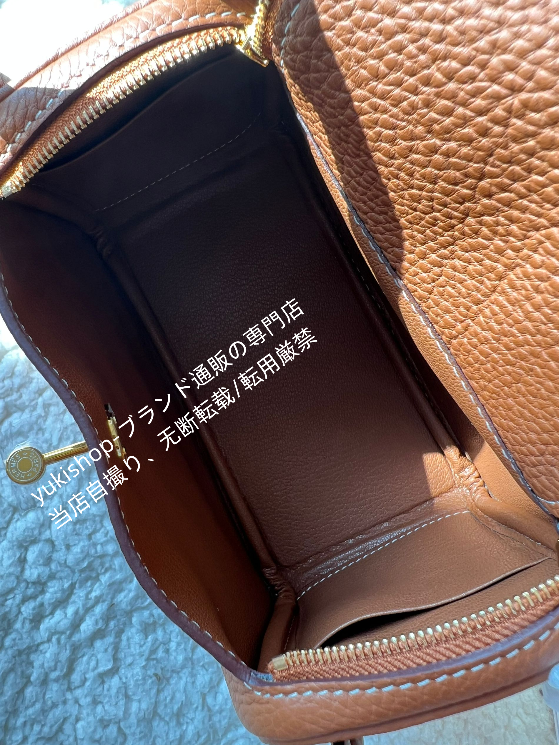 エルメス/HERMES　2way ショルダーバッグ リンディミニ 10色入れ　シルバー/ゴールド金具　Lindy Mini - 画像 6