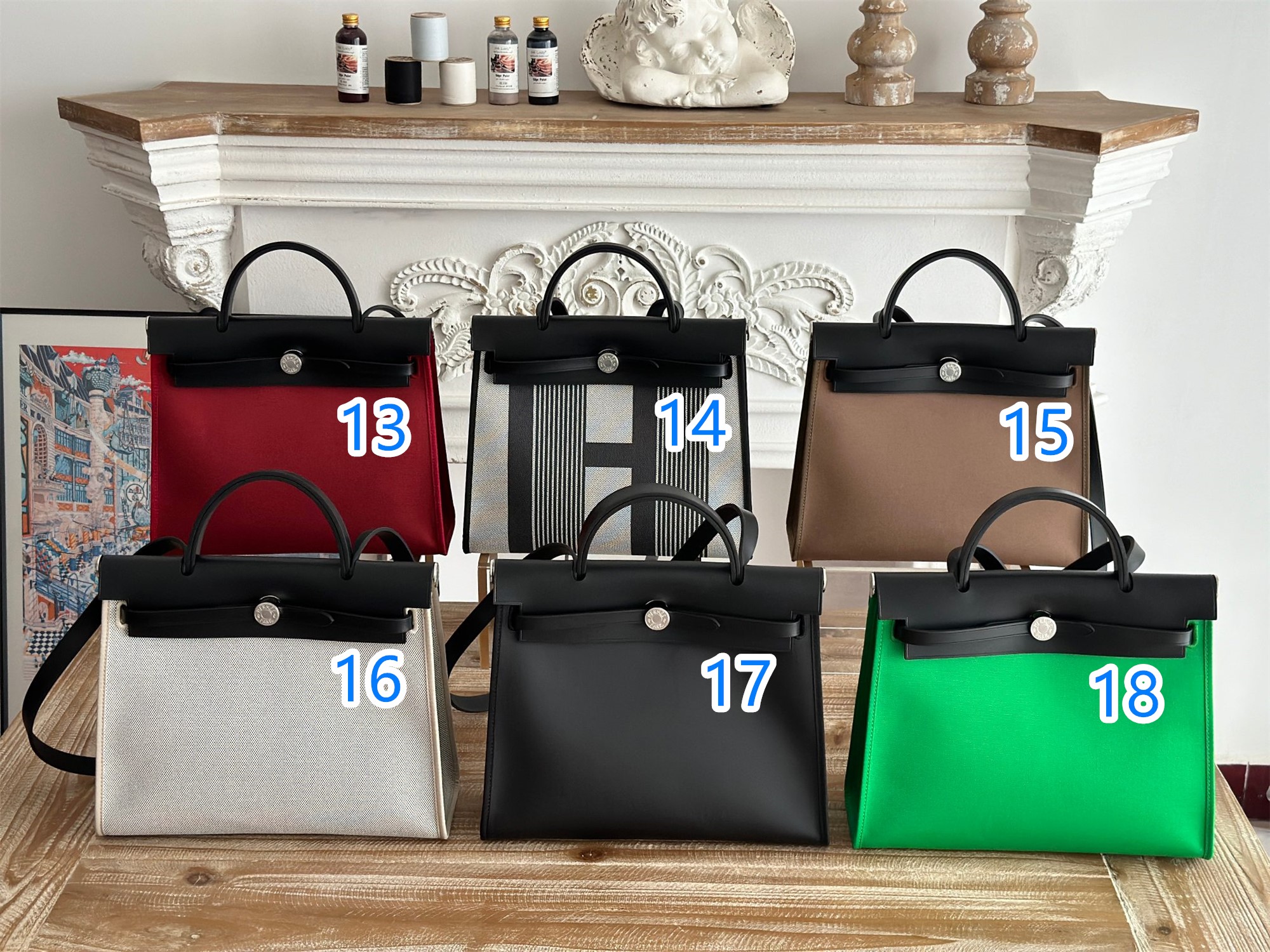 Hermes herbag　エルメス　2WAYバッグ　エールバッグジップPM 31　ショルダーバッグ　ハンドバッグ　外縫い　キャンバス×レザー　本革　24色 - 画像 3