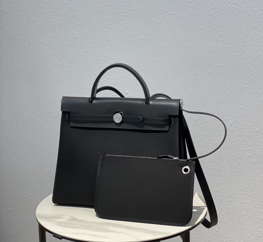 Hermes herbag　エルメス　2WAYバッグ　エールバッグジップPM 31　ショルダーバッグ　ハンドバッグ　外縫い　キャンバス×レザー　本革　24色 - 画像 6